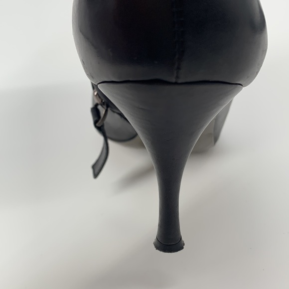 FENDI Black Leather Heeled Boots Tall Zipper - Picture 12 of 15